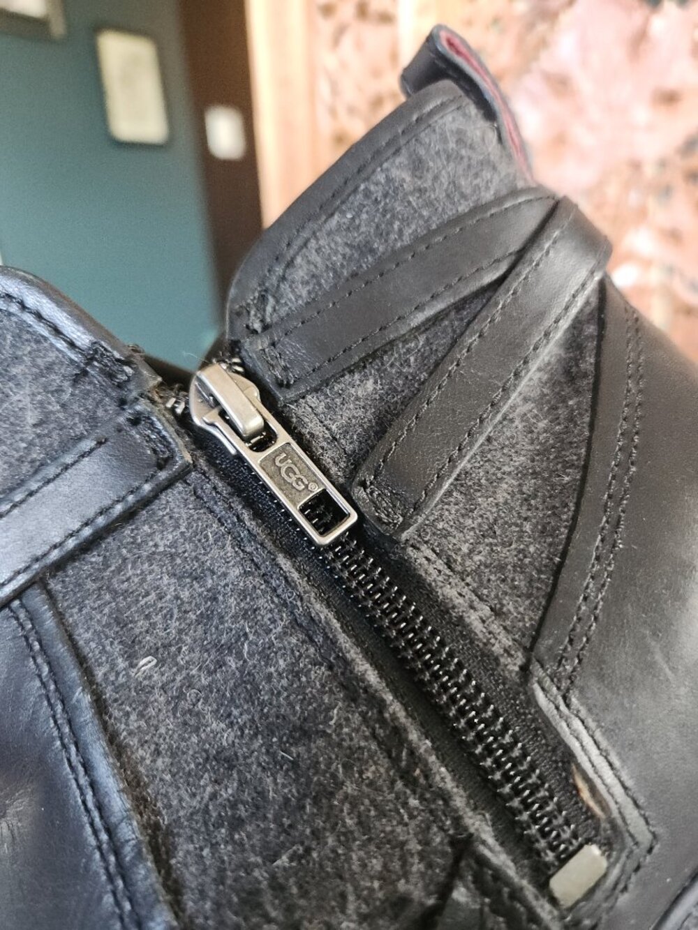 UGG Black Wedge Ankle Boots - Picture 9 of 12